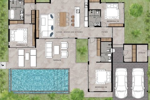Chalet de 3 dormitorios en Hua Hin, Tailandia № 169731 - foto 10