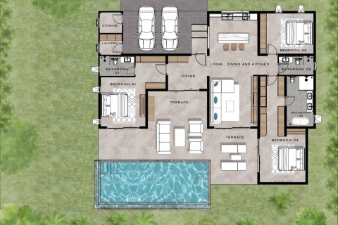 Chalet de 3 dormitorios en Hua Hin, Tailandia № 169732 - foto 5