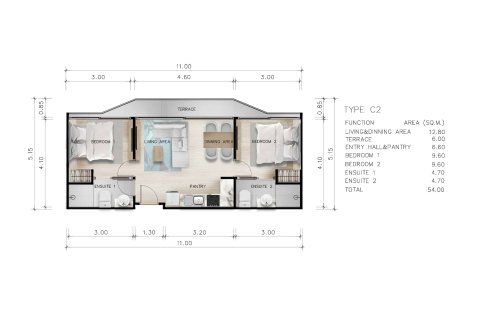 Condominio de 2 dormitorios en Rawai, Tailandia № 166801 - foto 16