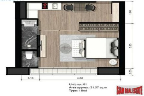 Apartamento de 1 dormitorio en Bangkok, Tailandia № 202671 - foto 3