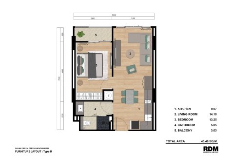 Condominio de 1 dormitorio en Bang Tao, Tailandia № 166870 - foto 18