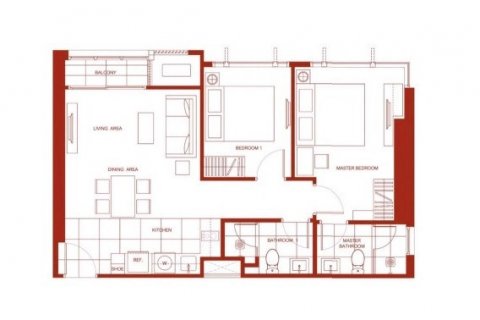 Condominio de 2 dormitorios en Bangkok, Tailandia № 65625 - foto 12