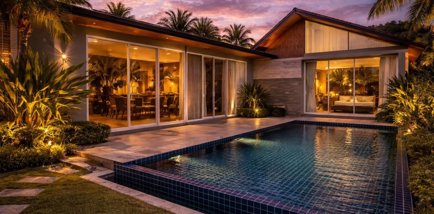 Chalet de 3 dormitorios en Mai Khao, Tailandia № 71634