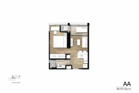Condominio de 2 dormitorios en Bangkok, Tailandia № 165654 - foto 14