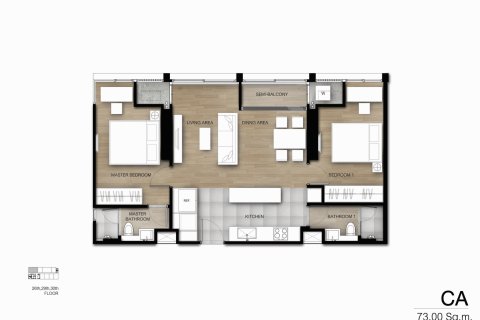 Condominio de 3 dormitorios en Bangkok, Tailandia № 165653 - foto 14