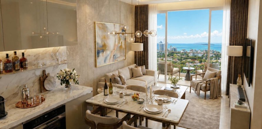 Condominio de 1 dormitorio en Pattaya, Tailandia en Love it Wongamat beach № 179034