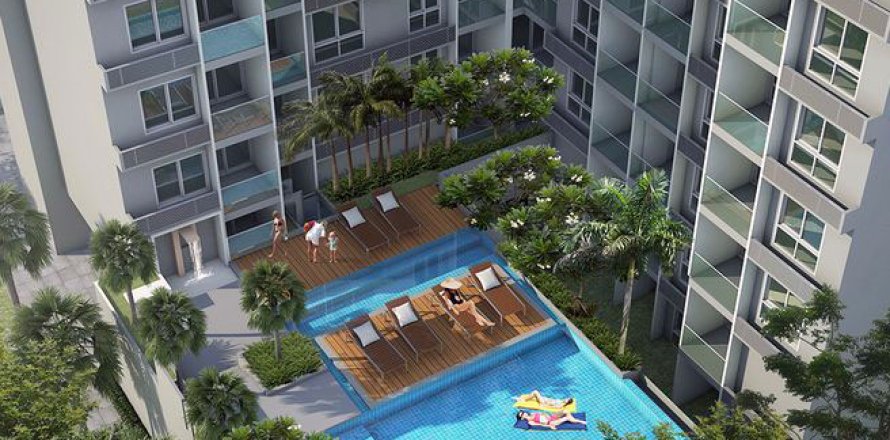 Estudio en el condominio en Pattaya, Tailandia № 204086