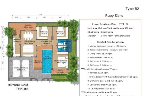 Villa in Hua Hin, Thailand 3 bedrooms № 222625 - photo 9