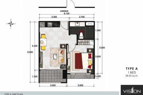 Apartamento de 1 dormitorio en Pattaya, Tailandia № 113372 - foto 25