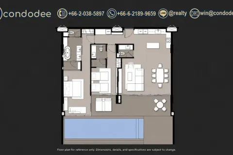 Condo in Bangkok, Thailand, 2 bedrooms № 234011 - photo 5
