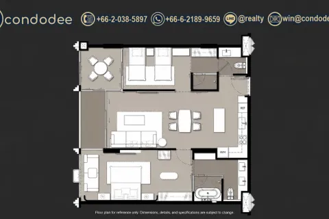 Condo in Bangkok, Thailand, 2 bedrooms № 234010 - photo 5