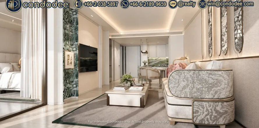 Condo à Bangkok, Thaïlande, 1 chambre № 234009