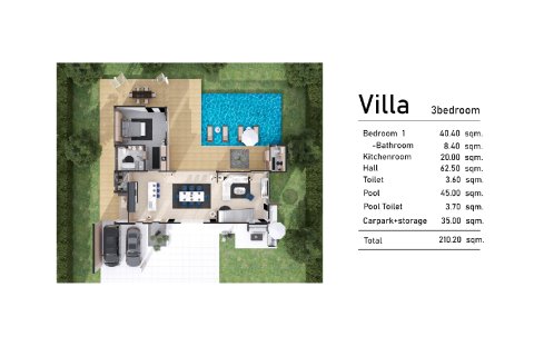Chalet de 3 dormitorios en Phuket, Tailandia № 165065 - foto 16