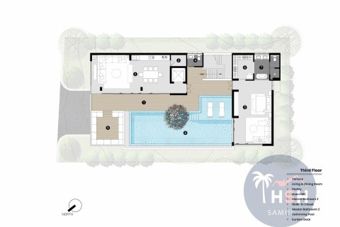Villa à Ko Samui, Thaïlande 4 chambres № 180117 - photo 2