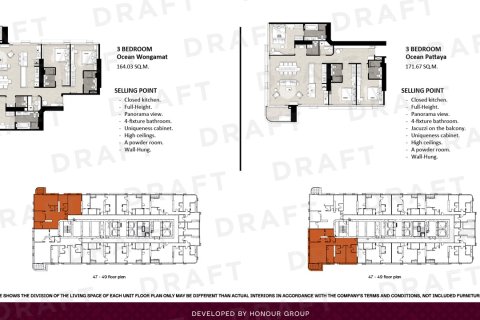 Eigentumswohnung in Pattaya, Thailand, 3 Schlafzimmer № 165358 - Foto 11