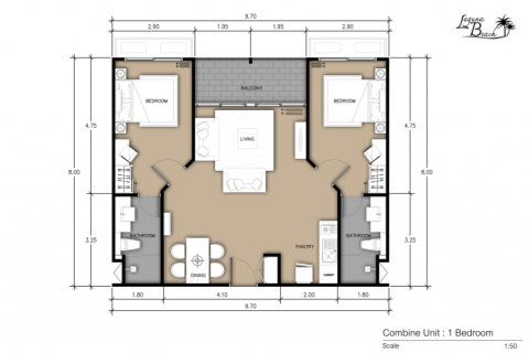 Condominio de 2 dormitorios en Pattaya, Tailandia № 184188 - foto 9