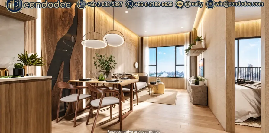 คอนโดมิเนียมในวัฒนา, กรุงเทพฯ, ประเทศไทย, 1 ห้องนอน № 233990