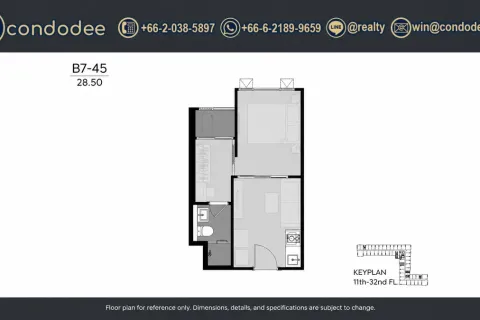 Condo in Watthana, Bangkok, Thailand, 1 bedroom № 233991 - photo 6