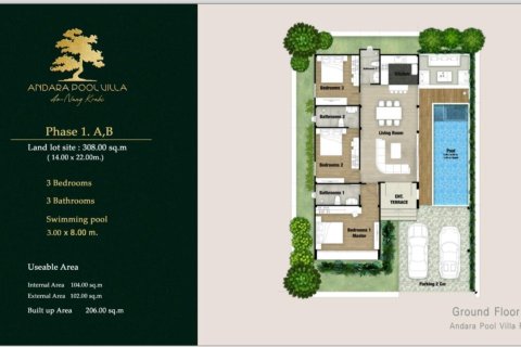 Chalet de 3 dormitorios en Ao Nang, Tailandia № 165332 - foto 16