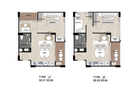Condominio de 2 dormitorios en Naithon Beach, Tailandia № 165286 - foto 15