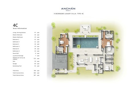 Villa in Phuket, Thailand 4 Schlafzimmer № 170156 - Foto 8