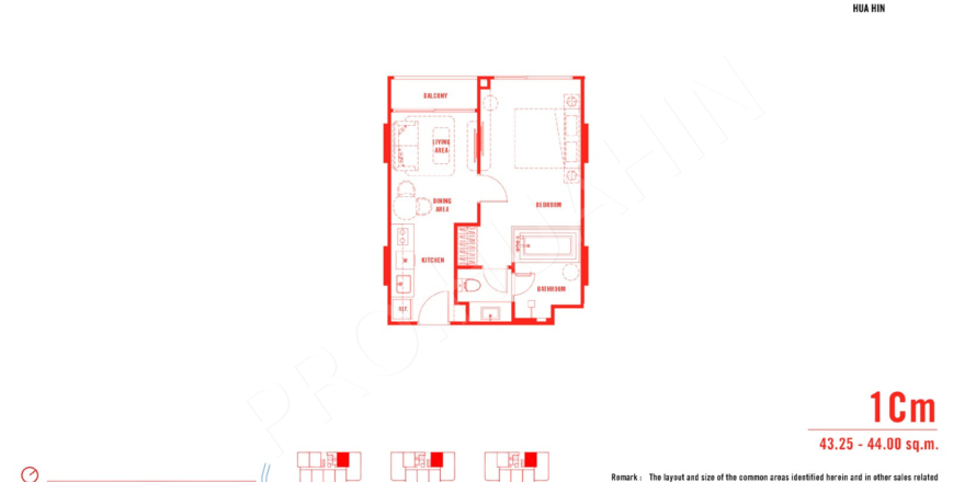 Apartment in Hua Hin, Thailand 1 bedroom № 194875