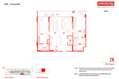 Apartamento de 2 dormitorios en Hua Hin, Tailandia № 194873