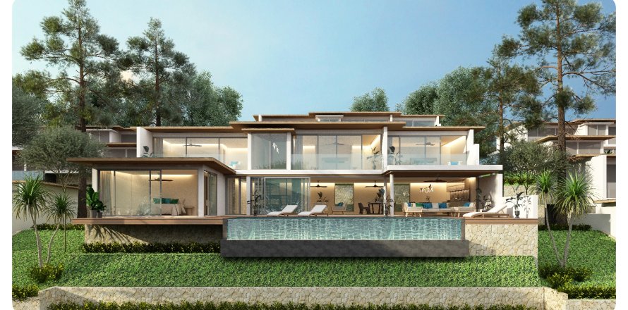 Chalet de 4 dormitorios en Ko Samui, Tailandia № 170174