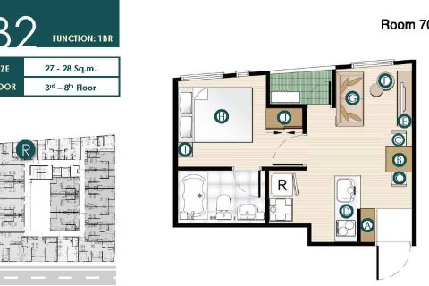 Condominio de 1 dormitorio en Bangkok, Tailandia № 166574 - foto 10