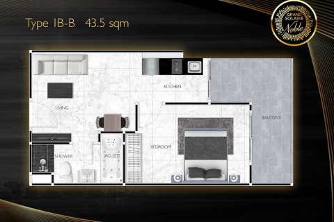 Wohnung in Pattaya, Thailand 1 Schlafzimmer № 113368 - Foto 13