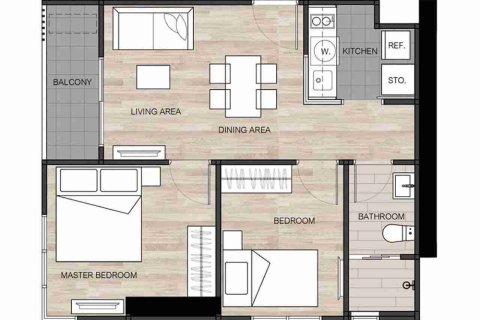 Condominio de 2 dormitorios en Bangkok, Tailandia № 184085 - foto 6
