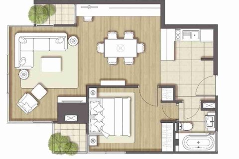 Condominio de 1 dormitorio en Thonburi, Bangkok, Tailandia № 184086 - foto 13