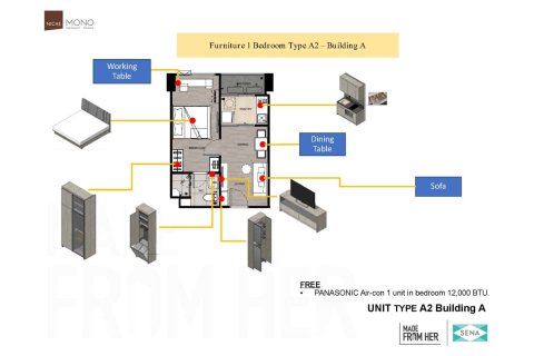 Condominio de 1 dormitorio en Bangkok, Tailandia № 203660 - foto 19