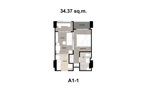 Condominio de 1 dormitorio en Bangkok, Tailandia № 203661 - foto 17