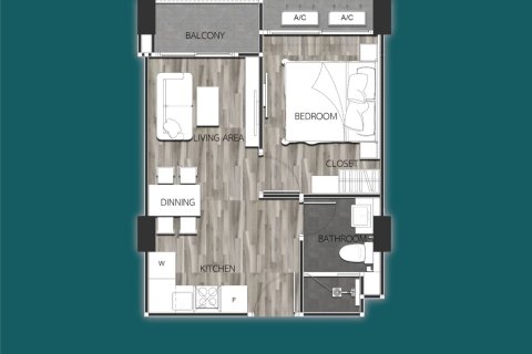 Condominio de 2 dormitorios en Bang Lamung, Tailandia № 165188 - foto 18