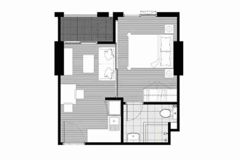 Eigentumswohnung in Bangkok, Thailand, 1 Schlafzimmer  № 183606 - Foto 9