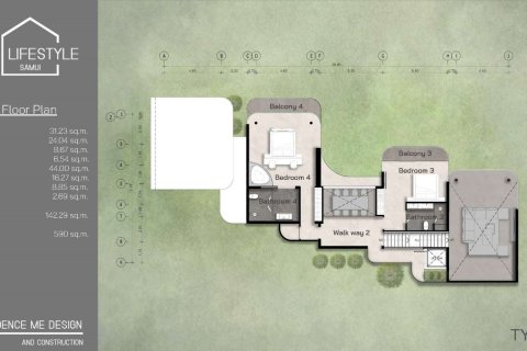 Chalet de 4 dormitorios en Ko Samui, Tailandia № 166091 - foto 12