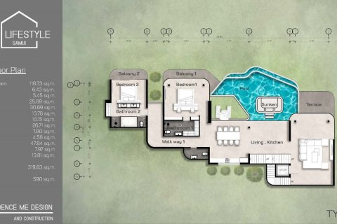 Chalet de 4 dormitorios en Ko Samui, Tailandia № 166091 - foto 11