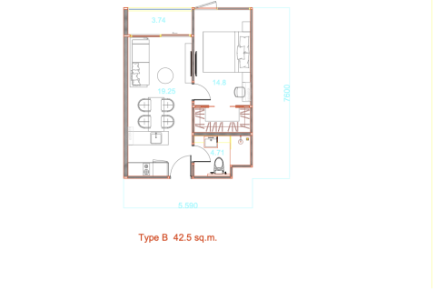 Condominio de 1 dormitorio en Layan Beach, Tailandia № 222551 - foto 25
