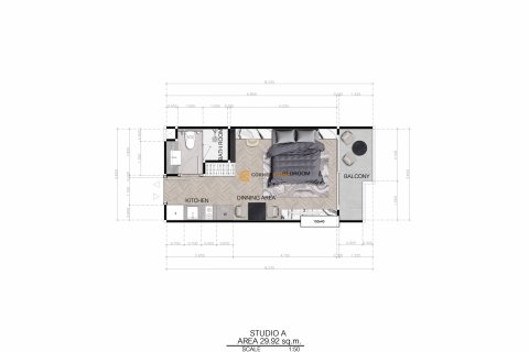 Eigentumswohnung auf Jomtien Beach, Pattaya, Thailand, 1 Schlafzimmer  № 119414 - Foto 6
