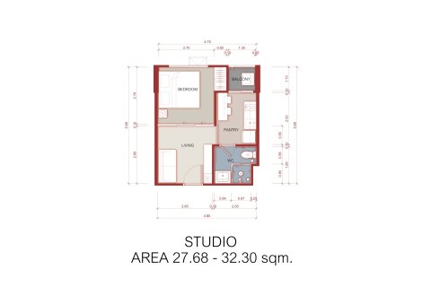 Eigentumswohnung in Chiang Mai, Thailand, 1 Schlafzimmer № 222669 - Foto 23