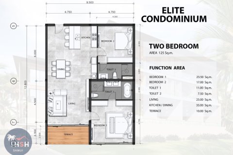 Studio dans le Condo à Ko Samui, Thaïlande № 179911 - photo 4