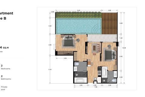 Condominio de 2 dormitorios en Rawai, Tailandia № 165469 - foto 11