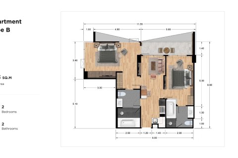 Condominio de 2 dormitorios en Rawai, Tailandia № 165471 - foto 15
