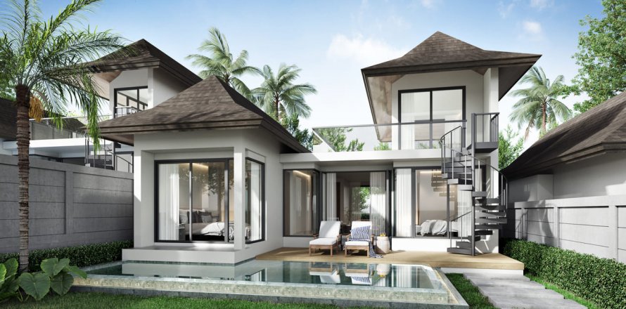 Chalet de 3 dormitorios en The Nature Villas, Phuket, Tailandia № 69767