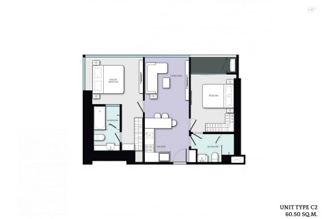 Condominio de 2 dormitorios en Bangkok, Tailandia № 166911 - foto 7