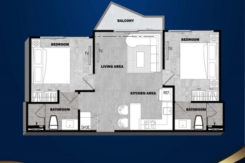 Eigentumswohnung in Kathu, Thailand, 2 Schlafzimmer № 166355 - Foto 13