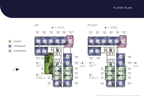 Condominio de 1 dormitorio en Pattaya, Tailandia № 165751 - foto 17