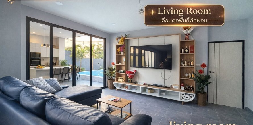 Chalet de 3 dormitorios en Cha-am, Tailandia № 222429
