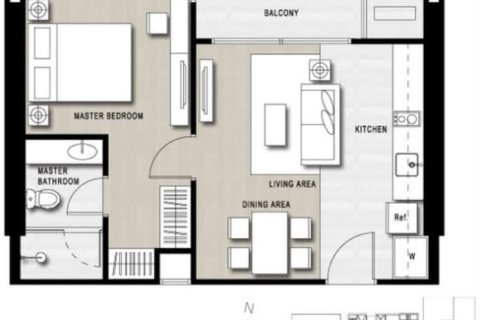 Eigentumswohnung in Bangkok, Thailand, 1 Schlafzimmer № 233874 - Foto 7